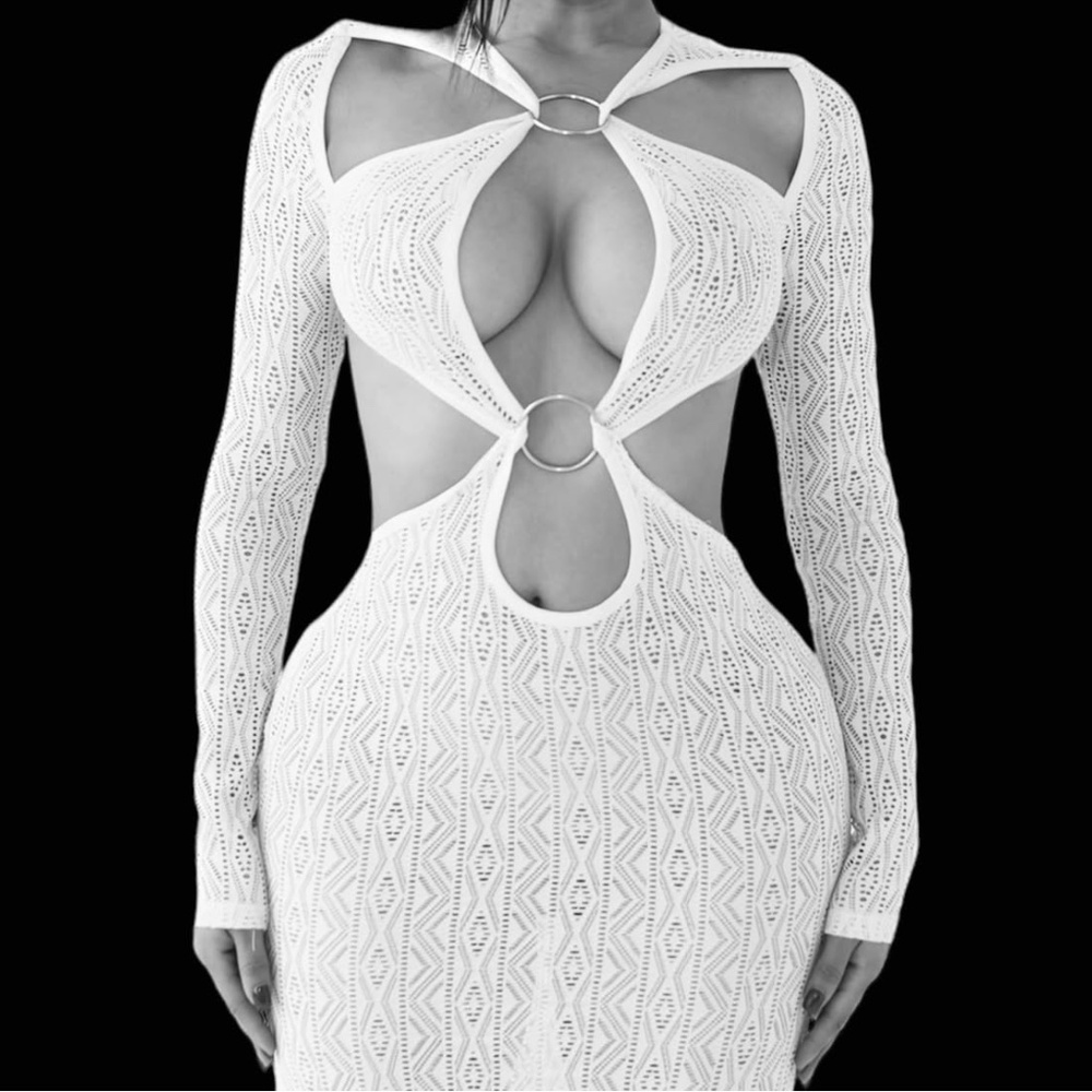 Galvault cream colored dress